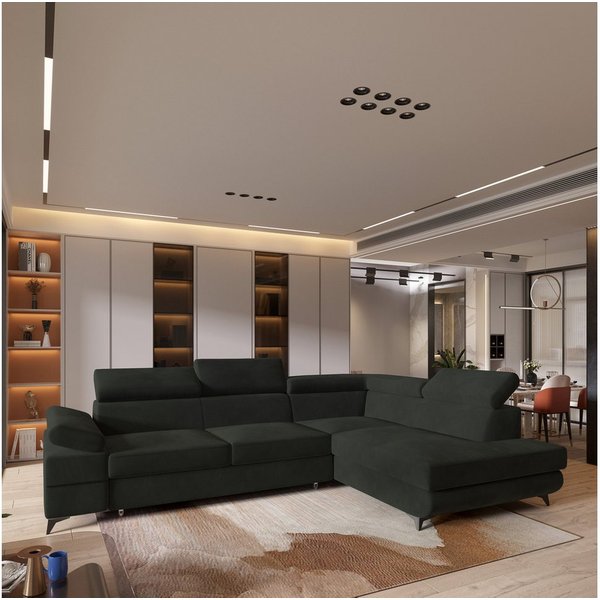 Masseno Ecksofa FAVIEN mit Schlaffunktion L-Form, Sofa mit Bettkasten