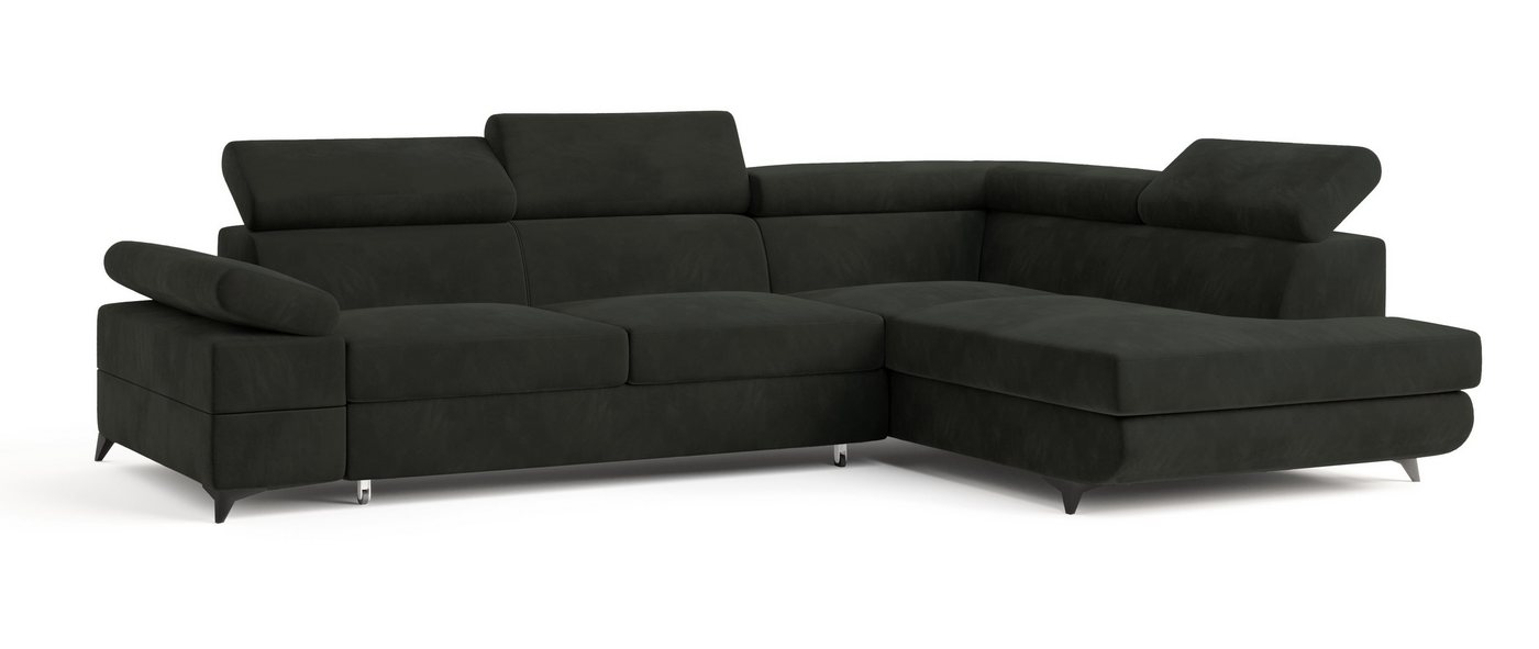 Masseno Ecksofa FAVIEN mit Schlaffunktion L-Form, Sofa mit Bettkasten – Bild 2 von 5