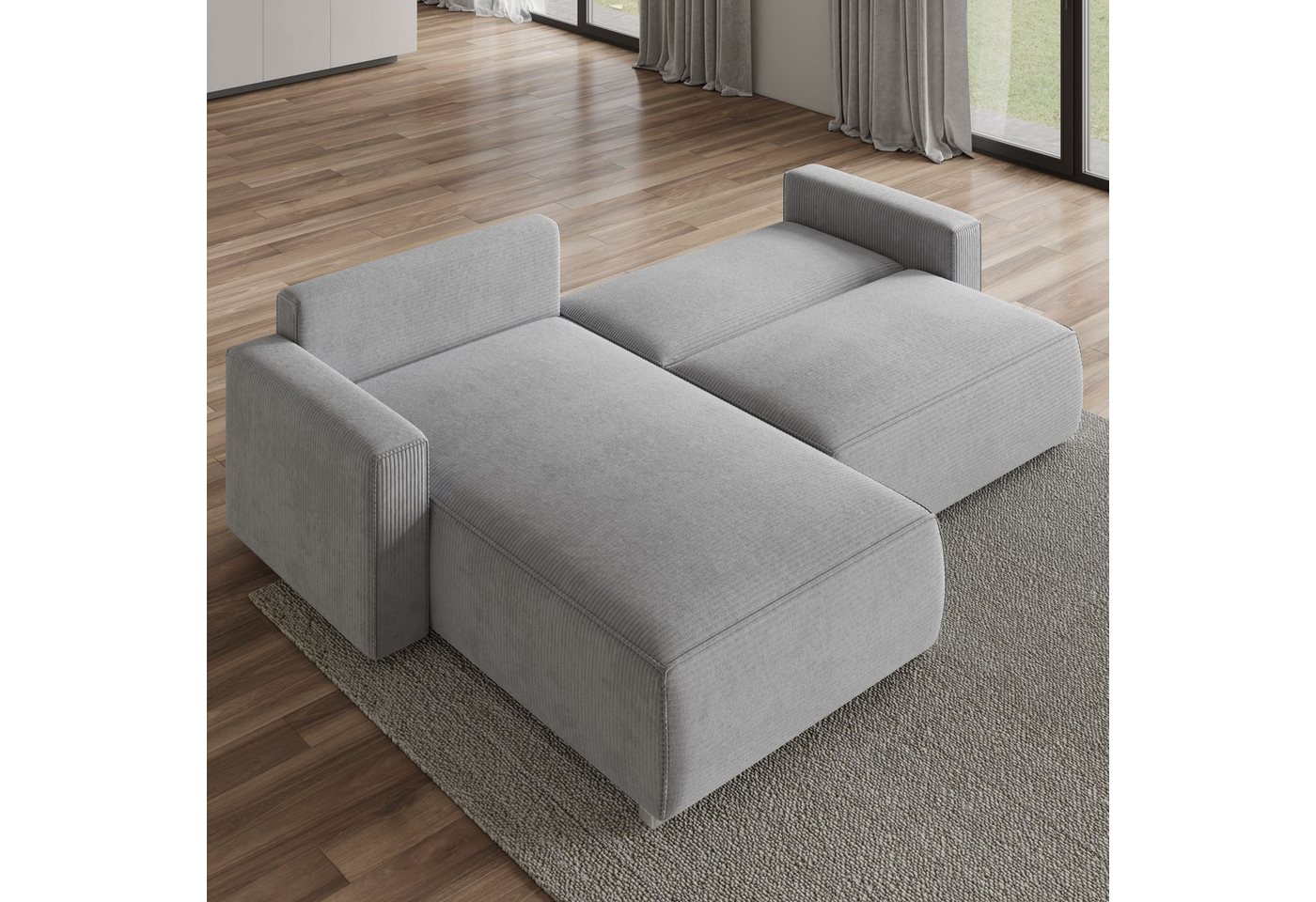 Masseno Ecksofa FORIL mit Schlaffunktion L-Form, Sofa mit Bettkasten – Bild 4 von 5