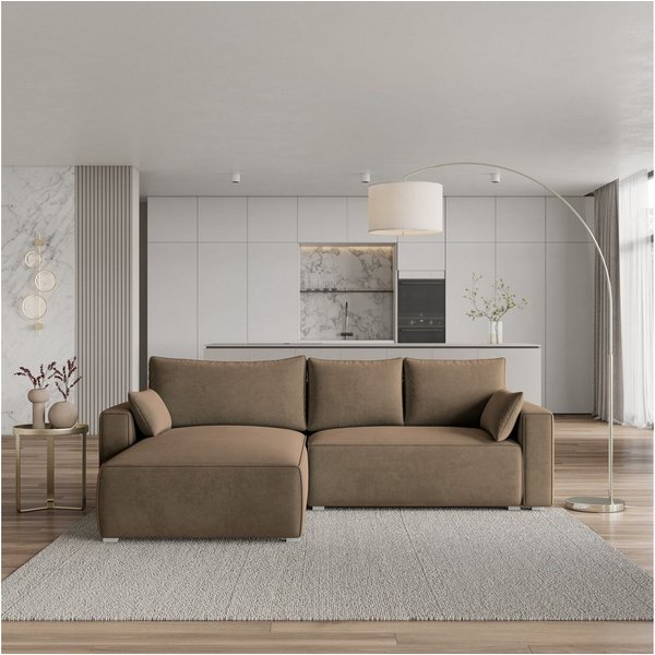 Masseno Ecksofa FORIL mit Schlaffunktion L-Form, Sofa mit Bettkasten