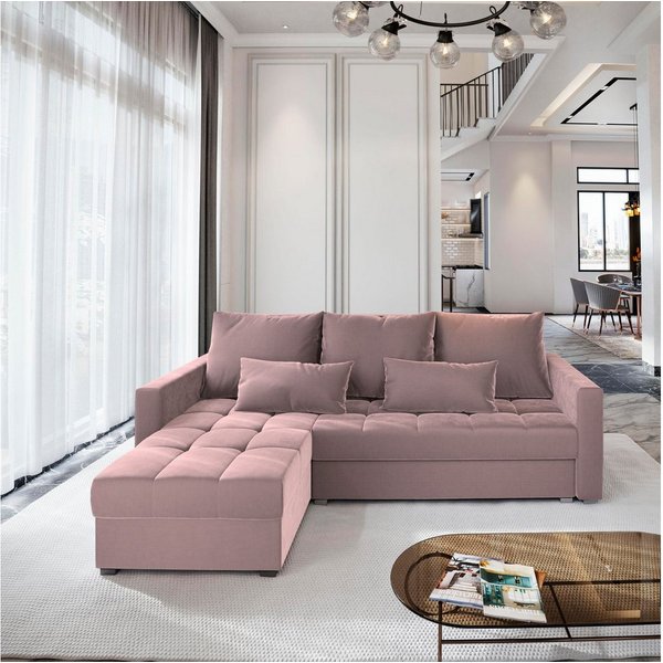 Masseno Ecksofa KOS PIK mit Schlaffunktion L-Form, Sofa mit Bettkasten