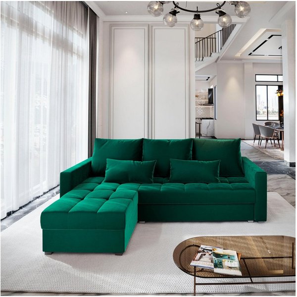 Masseno Ecksofa KOS PIK mit Schlaffunktion L-Form, Sofa mit Bettkasten