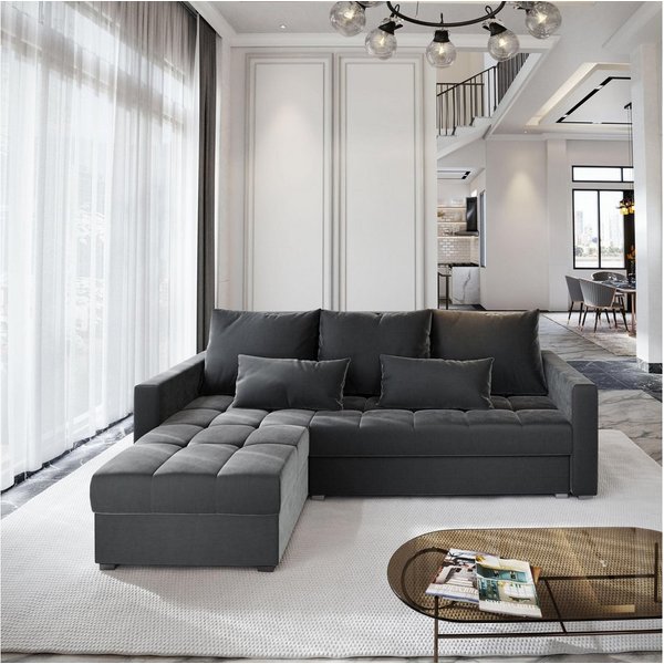 Masseno Ecksofa KOS PIK mit Schlaffunktion L-Form, Sofa mit Bettkasten