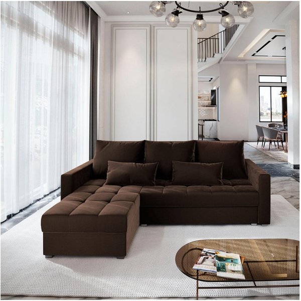 Masseno Ecksofa KOS PIK mit Schlaffunktion L-Form, Sofa mit Bettkasten