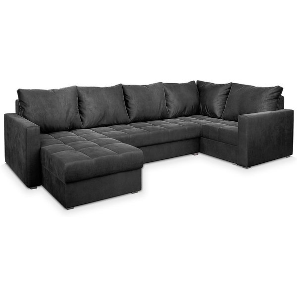 Masseno Ecksofa LORIVO mit Schlaffunktion U-Form, Sofa mit Bettkasten