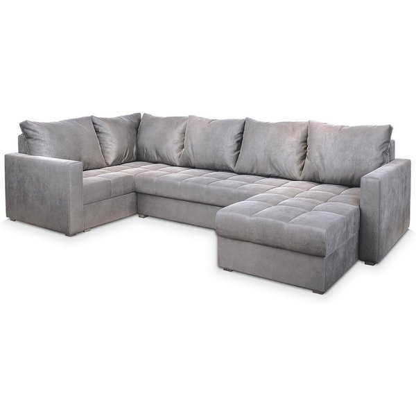 Masseno Ecksofa LORIVO mit Schlaffunktion U-Form, Sofa mit Bettkasten