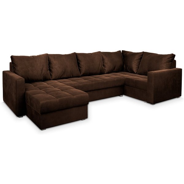 Masseno Ecksofa LORIVO mit Schlaffunktion U-Form, Sofa mit Bettkasten