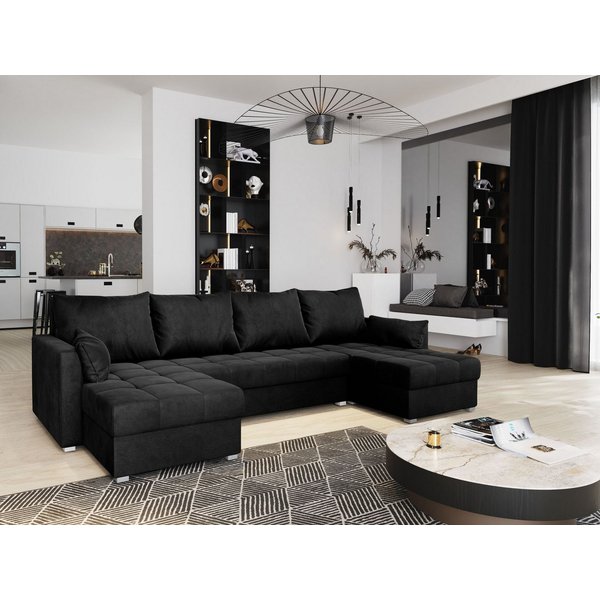 Masseno Ecksofa NAKO mit Schlaffunktion U-Form, Sofa mit Bettkasten