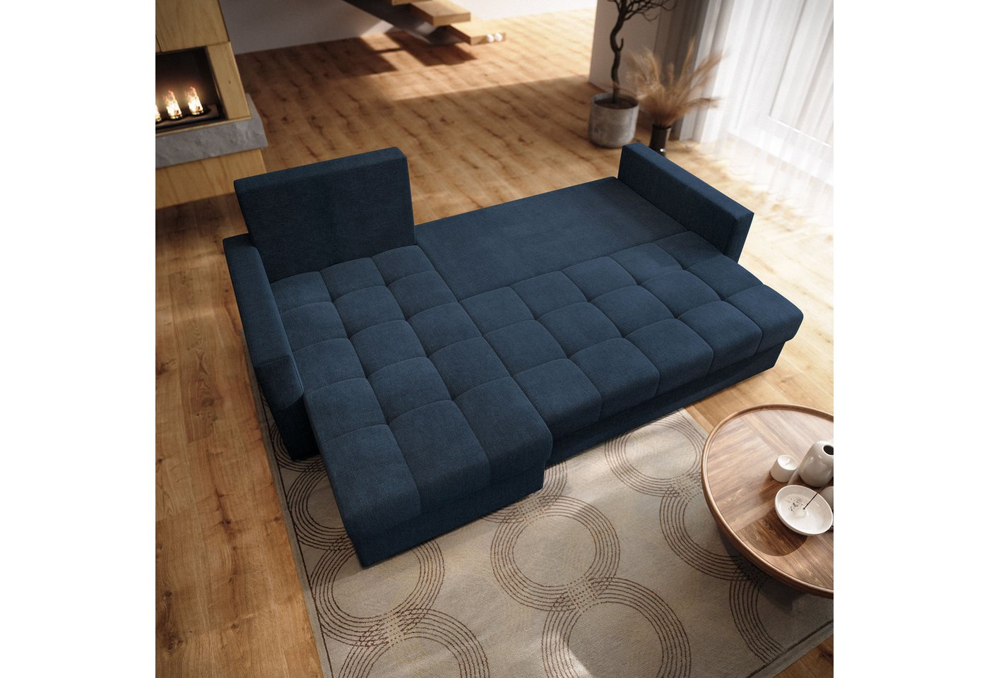 Masseno Ecksofa NIDA mit Schlaffunktion L-Form, Sofa mit Bettkasten – Bild 4 von 5