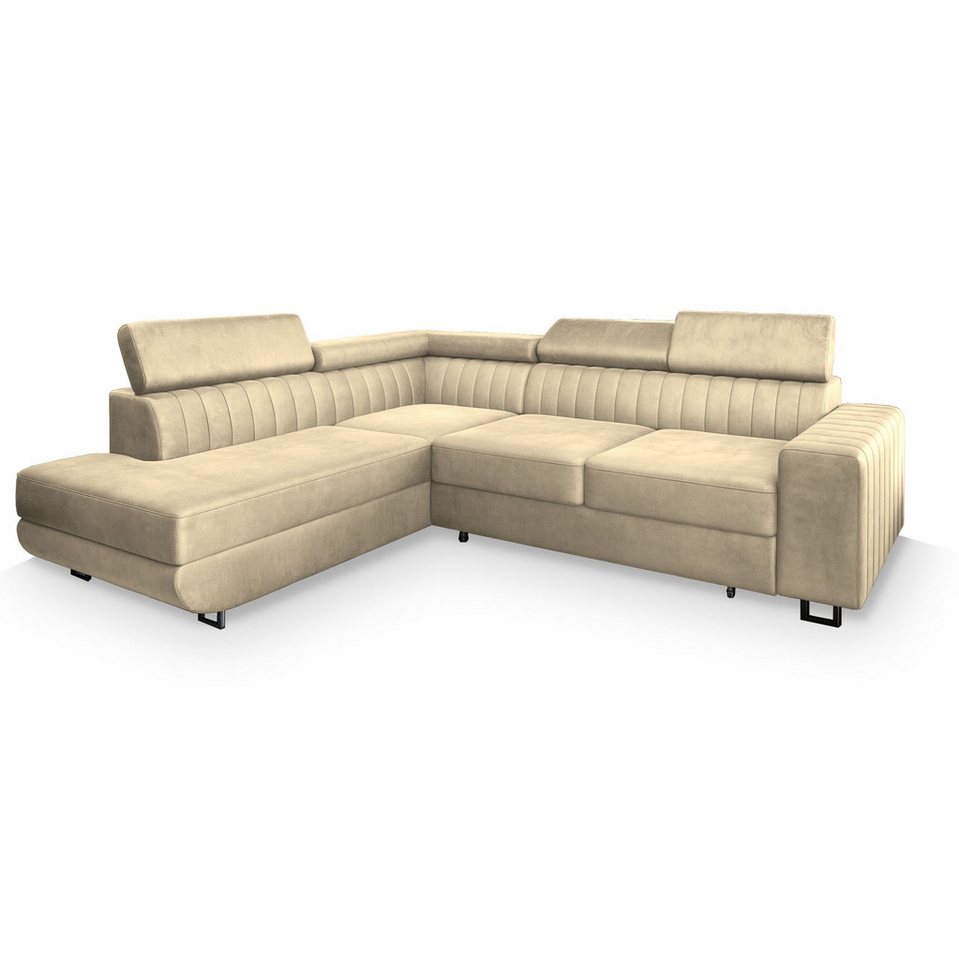 Masseno Ecksofa NOLA mit Schlaffunktion L-Form, Sofa mit Bettkasten – Bild 2 von 5