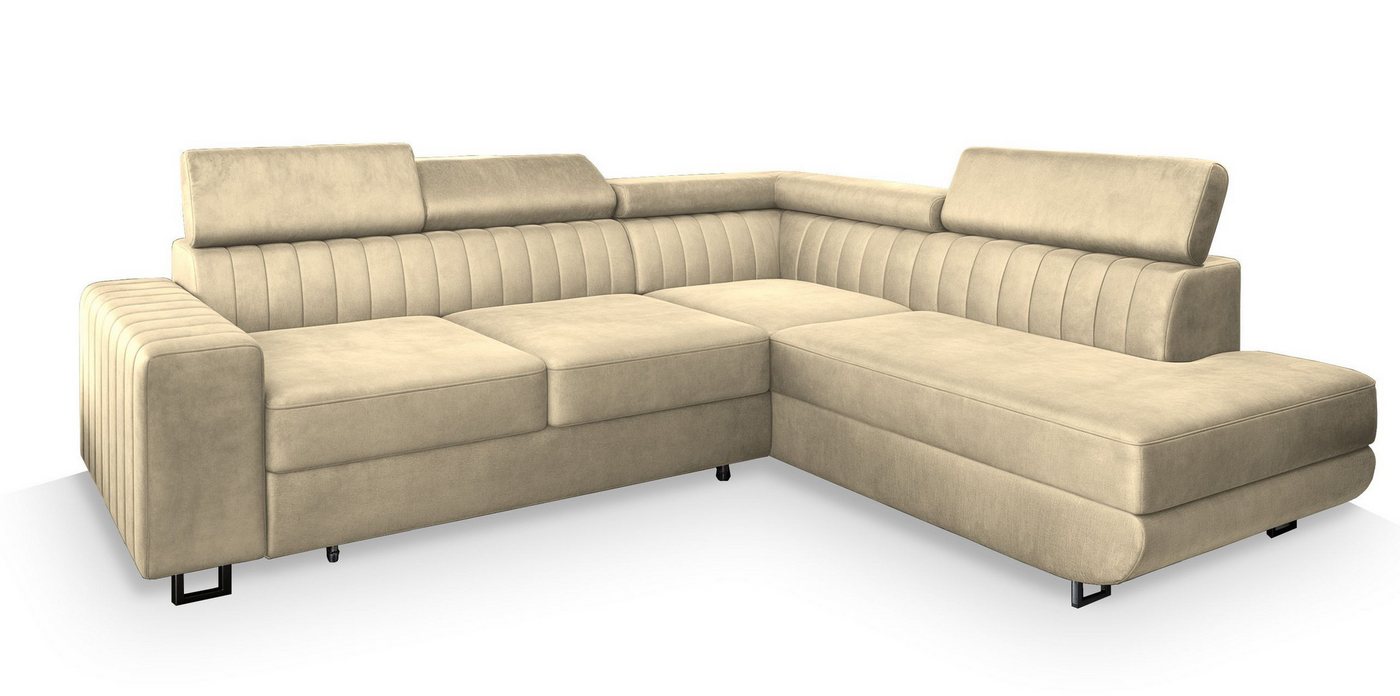 Masseno Ecksofa NOLA mit Schlaffunktion L-Form, Sofa mit Bettkasten – Bild 2 von 5