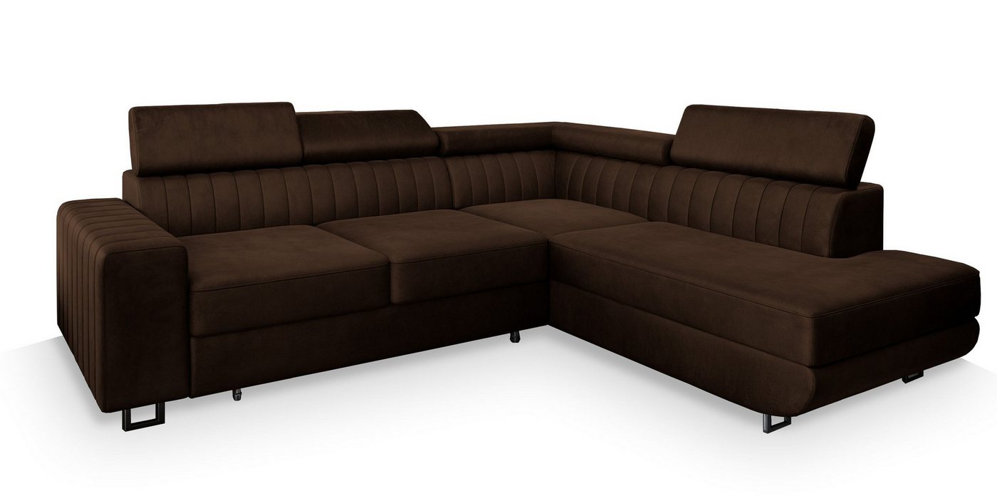 Masseno Ecksofa NOLA mit Schlaffunktion L-Form, Sofa mit Bettkasten – Bild 2 von 5