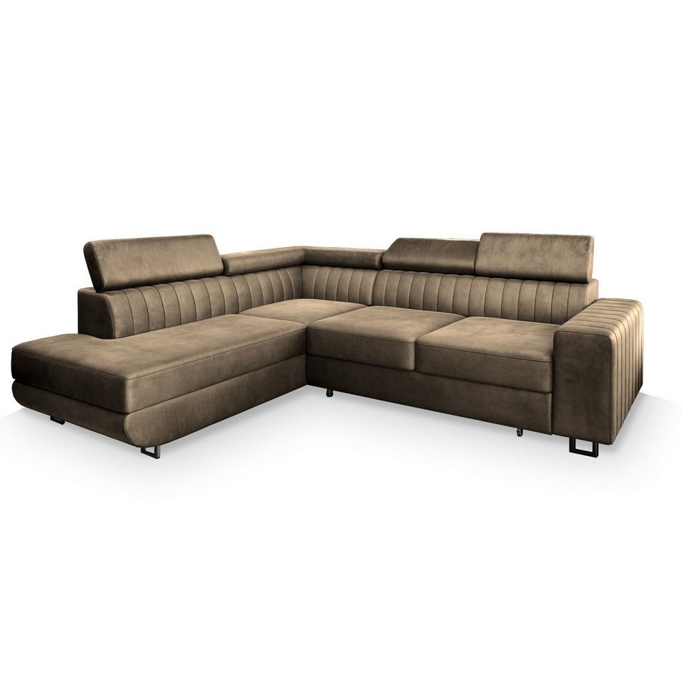 Masseno Ecksofa NOLA mit Schlaffunktion L-Form, Sofa mit Bettkasten – Bild 2 von 5