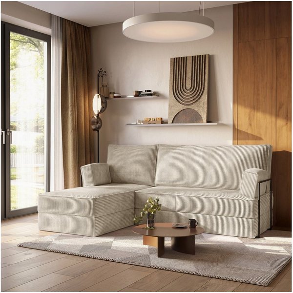 Masseno Ecksofa NOTIA modulares Boneless Sofa mit Schlaffunktion