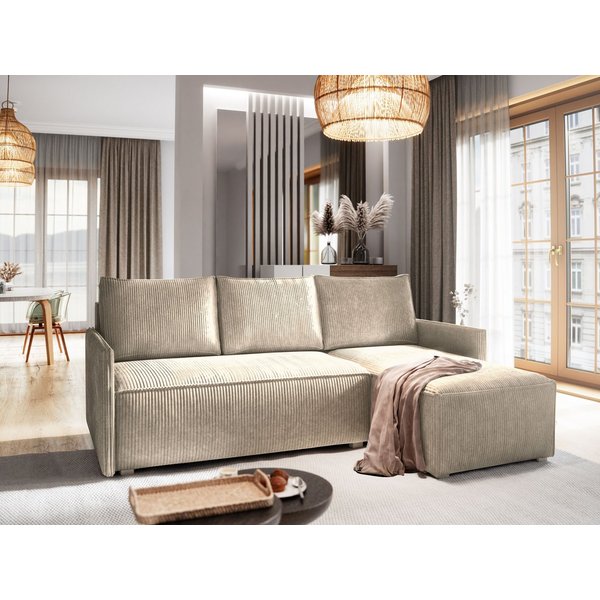 Masseno Ecksofa PERUSI mit Schlaffunktion L-Form, Sofa mit Bettkasten