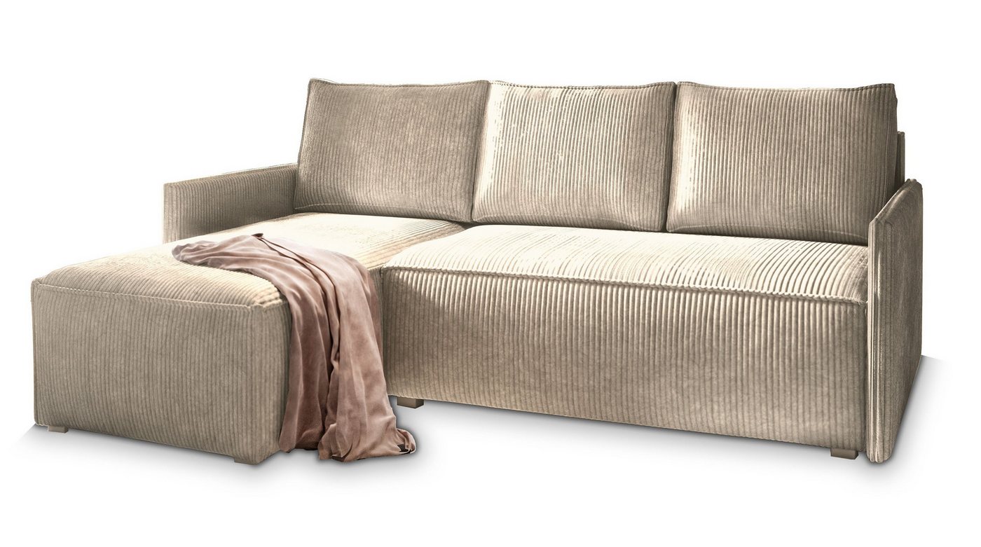 Masseno Ecksofa PERUSI mit Schlaffunktion L-Form, Sofa mit Bettkasten – Bild 2 von 5