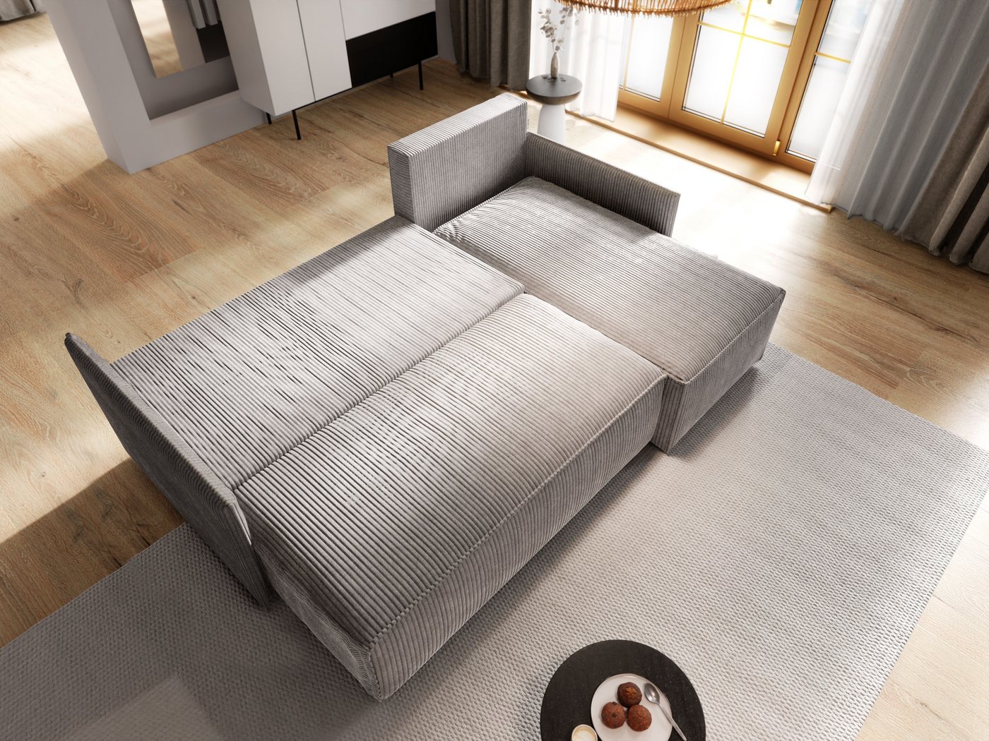 Masseno Ecksofa PERUSI mit Schlaffunktion L-Form, Sofa mit Bettkasten – Bild 4 von 5