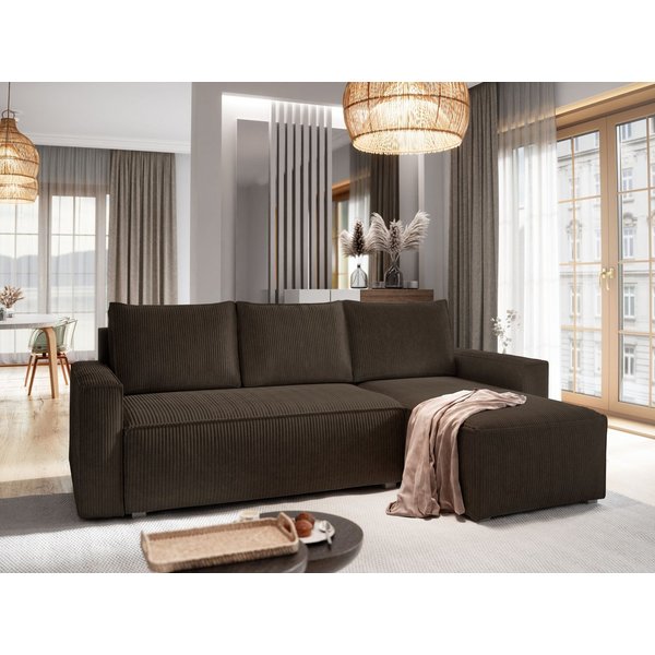 Masseno Ecksofa POTARO mit Schlaffunktion L-Form, Sofa mit Bettkasten