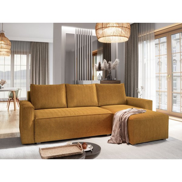 Masseno Ecksofa POTARO mit Schlaffunktion L-Form, Sofa mit Bettkasten