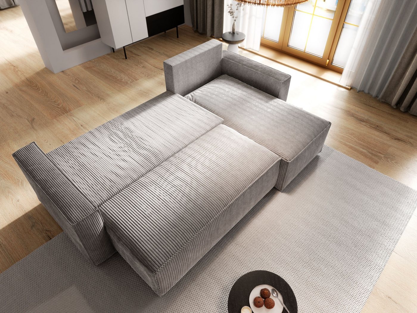 Masseno Ecksofa POTARO mit Schlaffunktion L-Form, Sofa mit Bettkasten – Bild 4 von 5