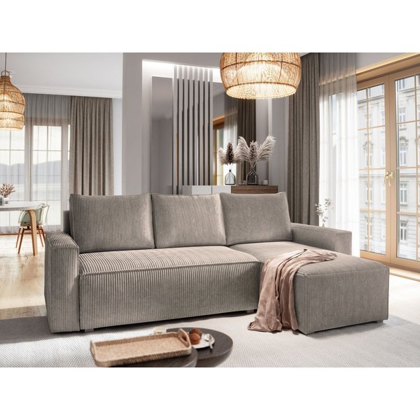 Masseno Ecksofa POTARO mit Schlaffunktion L-Form, Sofa mit Bettkasten