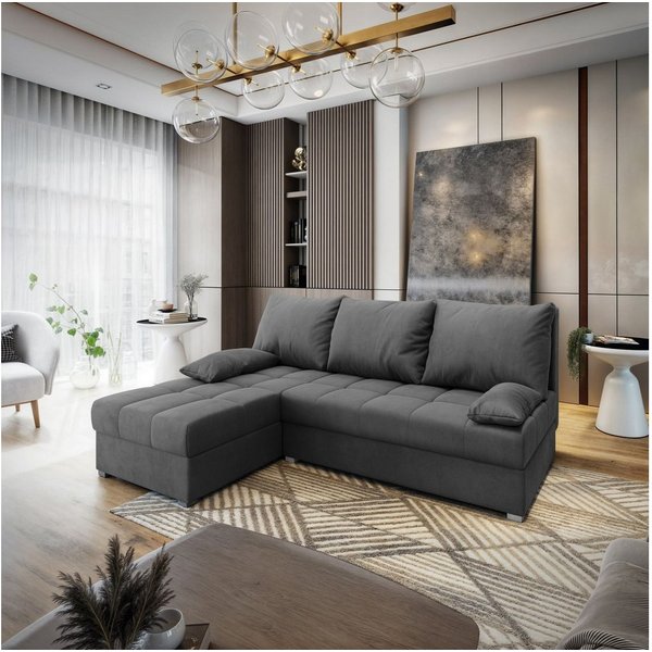 Masseno Ecksofa RITA mit Schlaffunktion L-Form, Sofa mit Bettkasten
