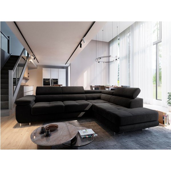 Masseno Ecksofa SELVA mit Schlaffunktion L-Form, Sofa mit Bettkasten