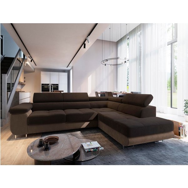 Masseno Ecksofa SELVA mit Schlaffunktion L-Form, Sofa mit Bettkasten