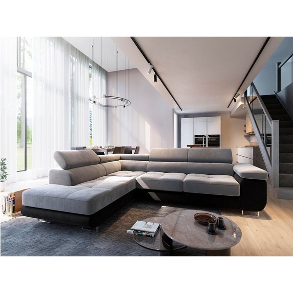 Masseno Ecksofa SELVA mit Schlaffunktion L-Form, Sofa mit Bettkasten