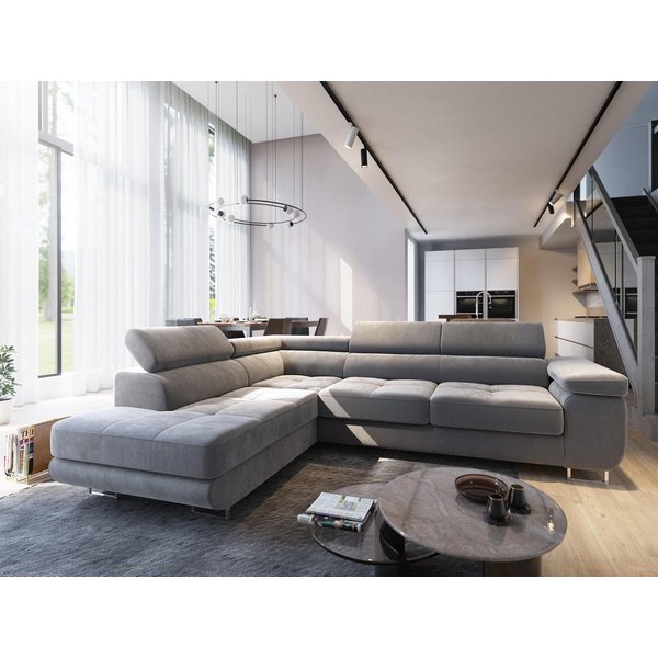 Masseno Ecksofa SELVA mit Schlaffunktion L-Form, Sofa mit Bettkasten