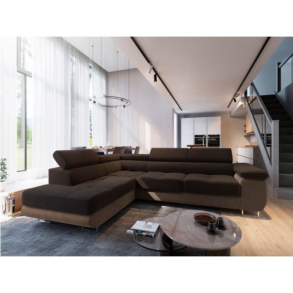 Masseno Ecksofa SELVA mit Schlaffunktion L-Form, Sofa mit Bettkasten