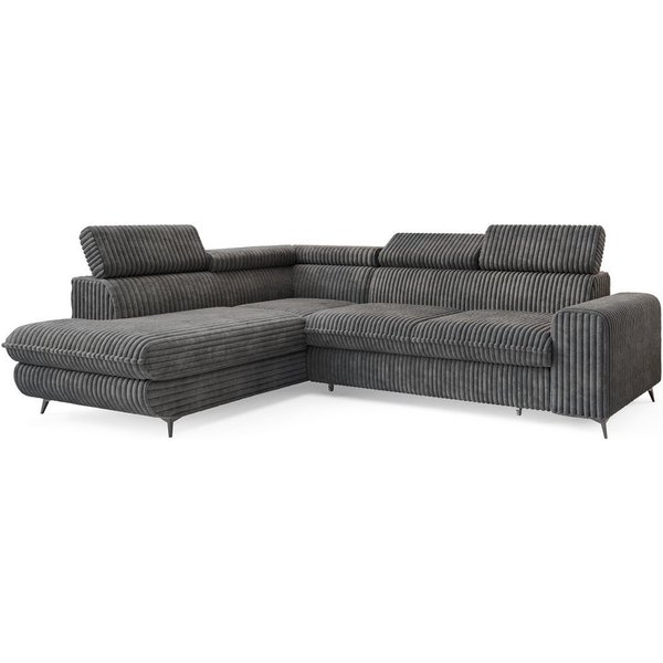 Masseno Ecksofa VELISS mit Schlaffunktion L-Form, Sofa mit Bettkasten