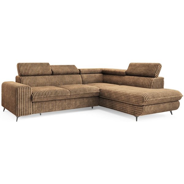 Masseno Ecksofa VELISS mit Schlaffunktion L-Form, Sofa mit Bettkasten