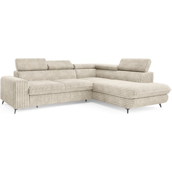 Masseno Ecksofa VELISS mit Schlaffunktion L-Form, Sofa mit Bettkasten