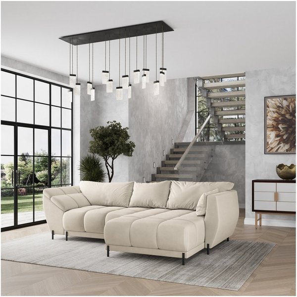 Masseno Ecksofa VESTANO mit Schlaffunktion L-Form, Sofa mit Bettkasten