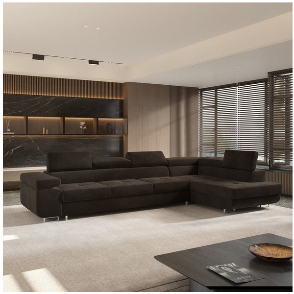 Masseno Ecksofa VICENTE mit Schlaffunktion L-Form, Sofa mit Bettkasten