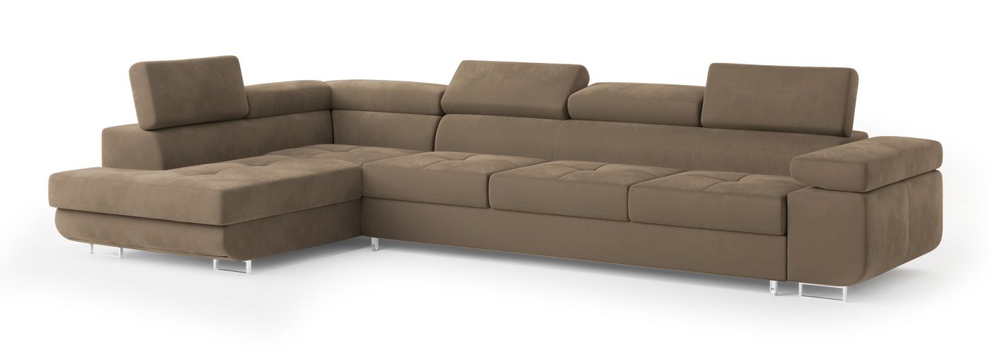 Masseno Ecksofa VICENTE mit Schlaffunktion L-Form, Sofa mit Bettkasten – Bild 2 von 5