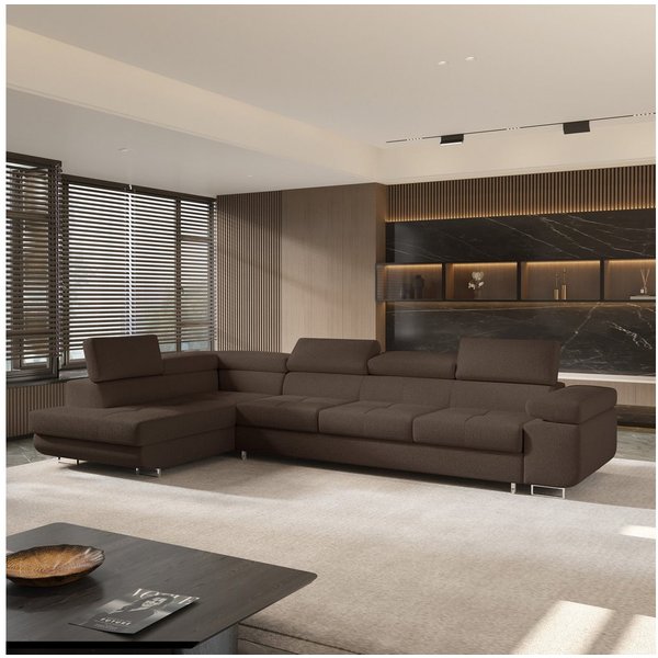 Masseno Ecksofa VICENTE mit Schlaffunktion L-Form, Sofa mit Bettkasten