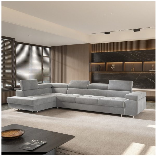 Masseno Ecksofa VICENTE mit Schlaffunktion L-Form, Sofa mit Bettkasten
