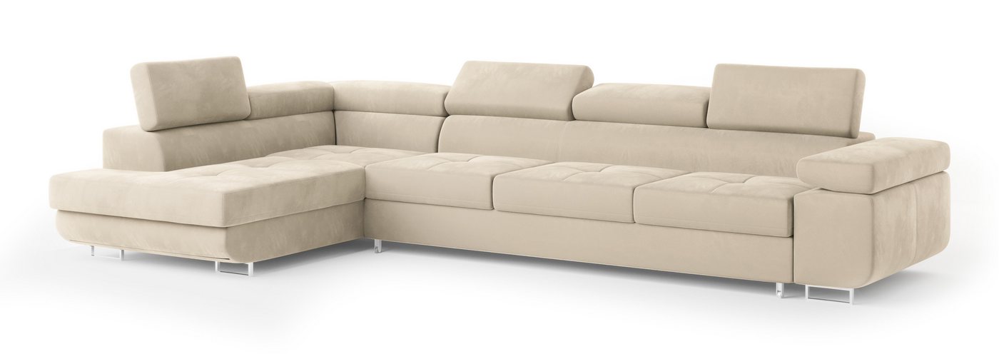 Masseno Ecksofa VICENTE mit Schlaffunktion L-Form, Sofa mit Bettkasten – Bild 2 von 5