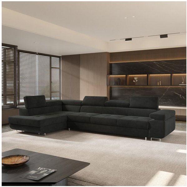 Masseno Ecksofa VICENTE mit Schlaffunktion L-Form, Sofa mit Bettkasten