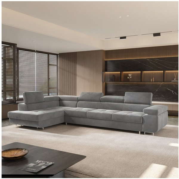 Masseno Ecksofa VICENTE mit Schlaffunktion L-Form, Sofa mit Bettkasten