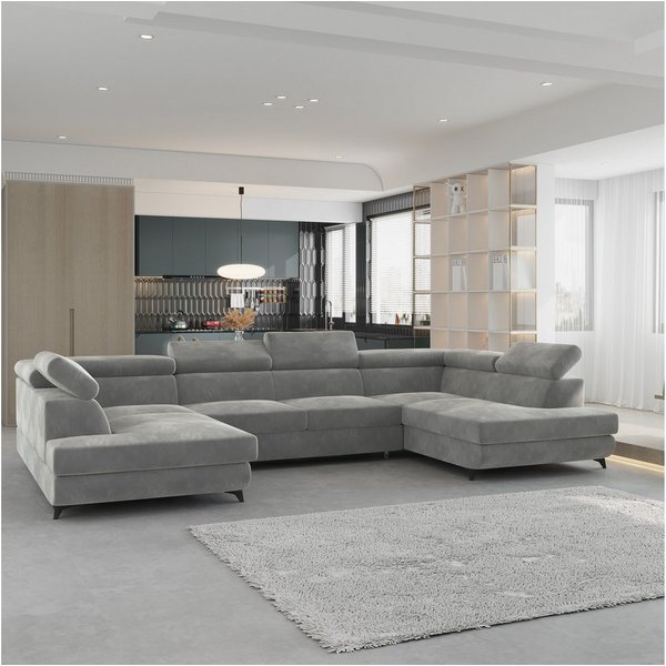 Masseno Ecksofa VINTESSA mit Schlaffunktion U-Form, Sofa mit Bettkasten