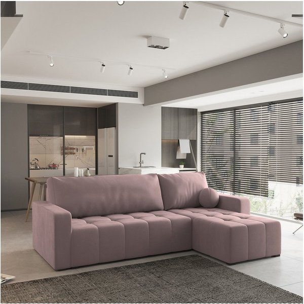 Masseno Ecksofa VOLIRA mit Schlaffunktion L-Form, Sofa mit Bettkasten