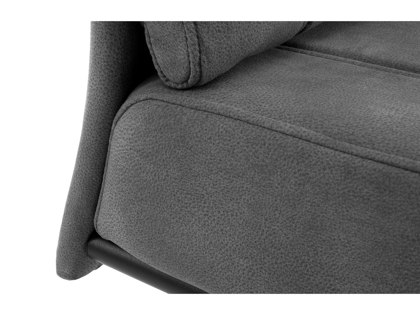 Massivart® Freischwinger mit Taschenfederkern, Microfaser Antiklook, Esszimmerstuhl, »Azul«, praktischer Griff am Rücken · Metallgestell schwarz matt – Bild 5 von 5