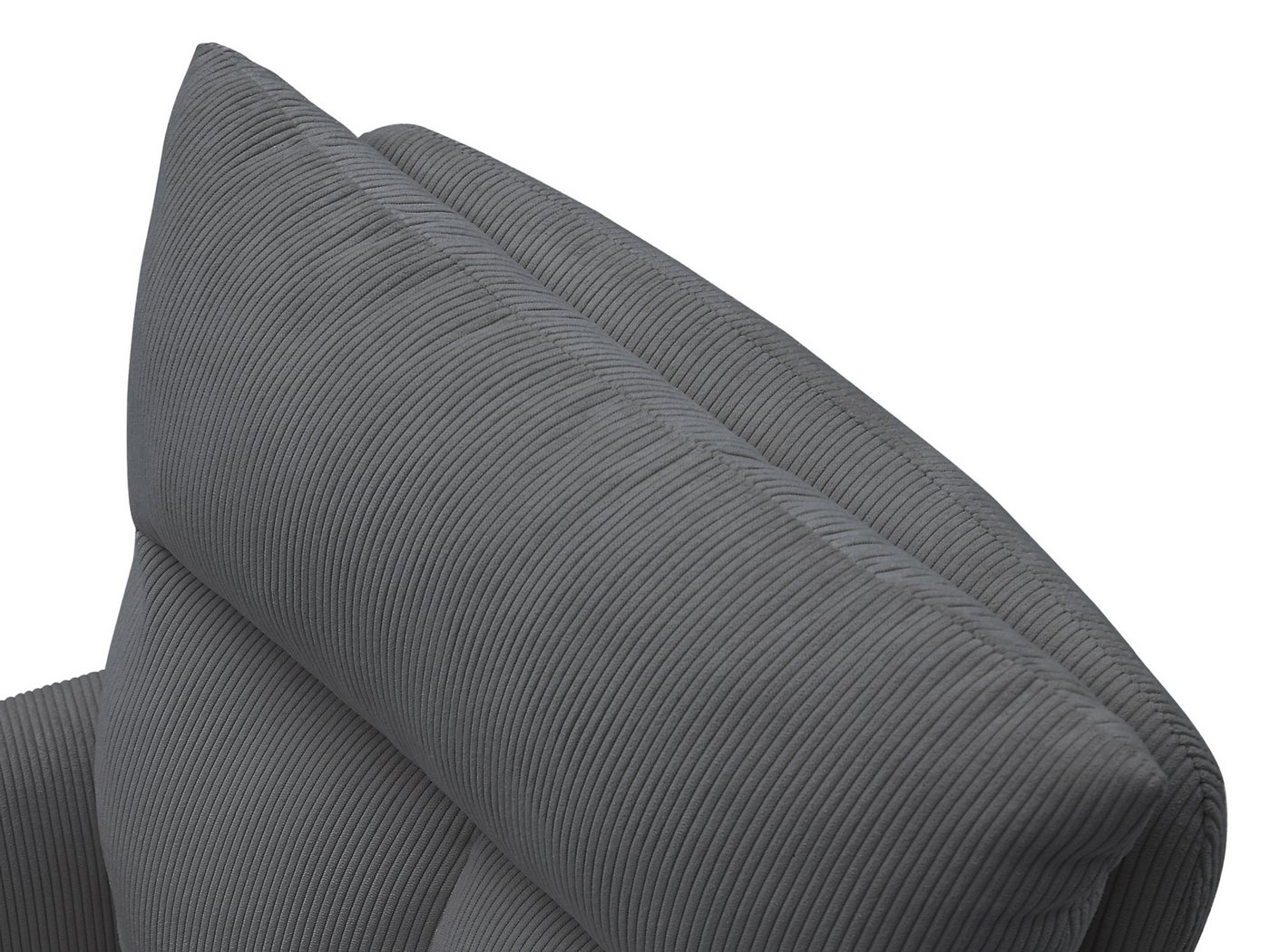 Massivart® Polsterstuhl drehbar, Esszimmerstuhl mit Armlehne, Cord »SOFIA«, Federkern · 180 Grad drehbar · Nivellierung · Metallgestell schwarz – Bild 4 von 5
