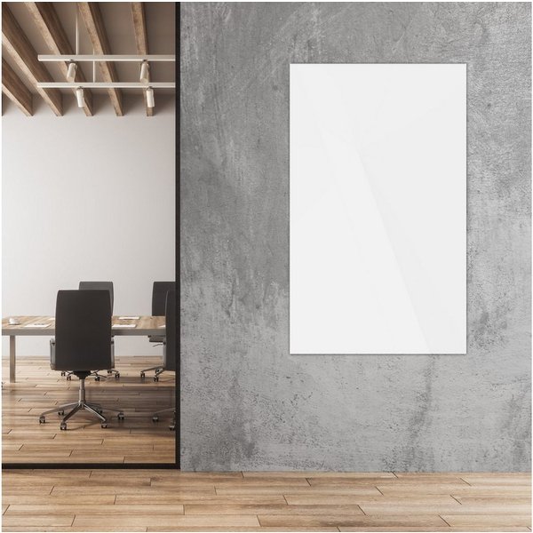 Master of Boards Magnettafel Glas-Whiteboard Pearlwhite, Glasmagnettafel in 9 Größen, Whiteboard, (für Büro & Zuhause), Sicherheitsglas rahmenlos, magnethaftend