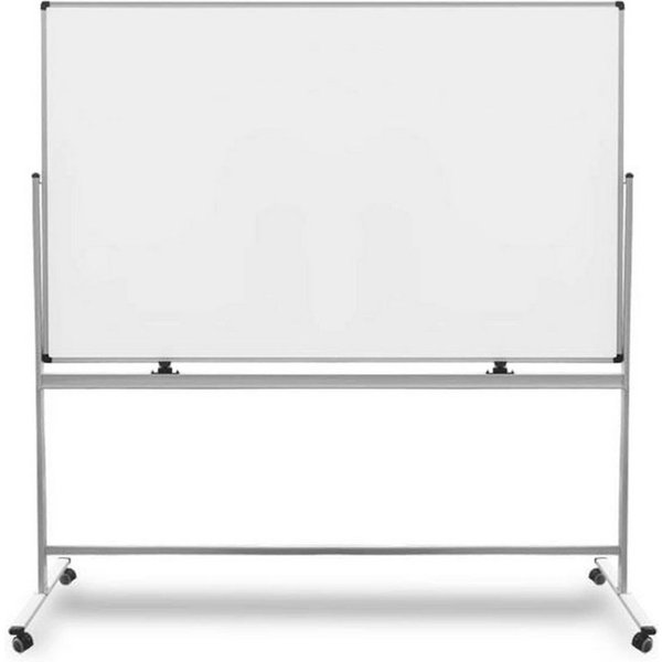Master of Boards Wandtafel mobil Stanford PRO – doppelseitig, magnetisch & kratzfest, mit Rollen, mit Ablage, drehbare Wandtafel in 5 Größen, 90 cm x 120 cm