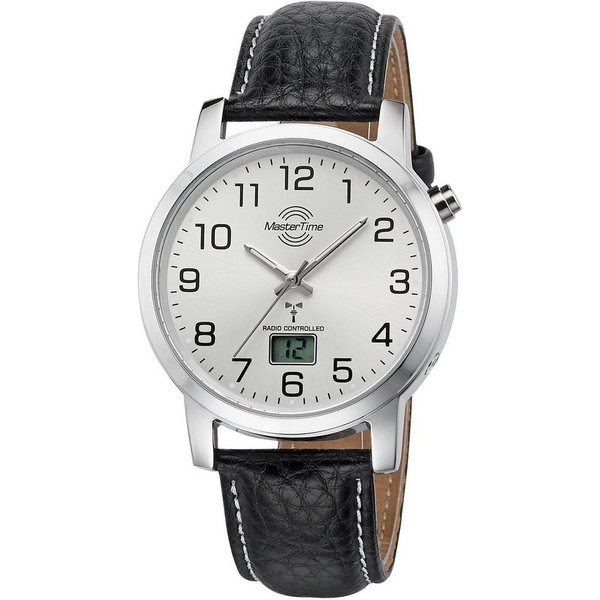 MASTER TIME Funkuhr Basic MTGA-10294-12L, Armbanduhr, Quarzuhr, Herrenuhr, Datum, Langzeitbatterie