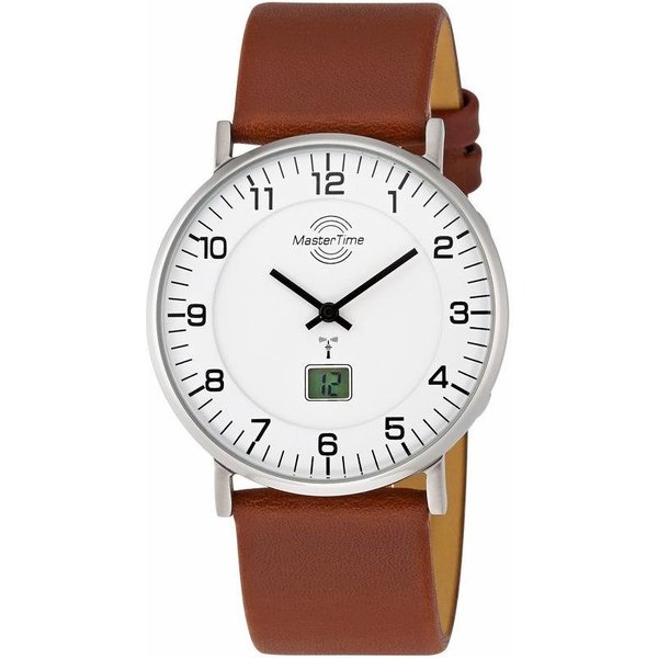 MASTER TIME Funkuhr Basic MTGS-10561-12L, Armbanduhr, Quarzuhr, Herrenuhr, Datum, Langzeitbatterie